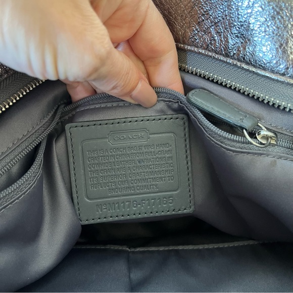 Coach Brooke Metallic Hobo Shoulder Bag - Picture 6 of 11